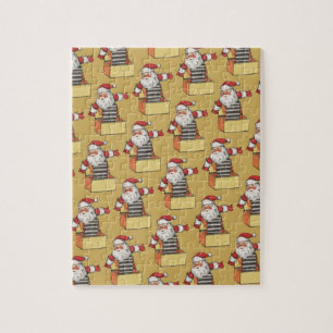 Kerstmis in vintage stijl, Kerstman als Jack in th Legpuzzel