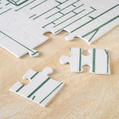 Kerstmis in vintage stijl, Kerstman Chef en kalkoe Legpuzzel (Zijkant)