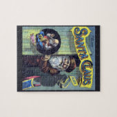 Kerstmis in vintage stijl, Kerstman en Zijn Werken Legpuzzel (Horizontaal)