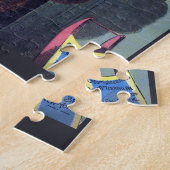 Kerstmis in vintage stijl, Kerstman en Zijn Werken Legpuzzel (Zijkant)