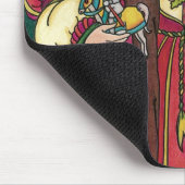 Kerstmis in vintage stijl, Kerstman met hulstblade Muismat (Hoek)