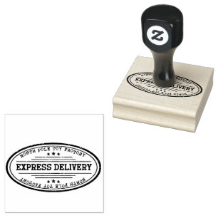 Kerstmis in vintage stijl Noordpool Rubberstempel