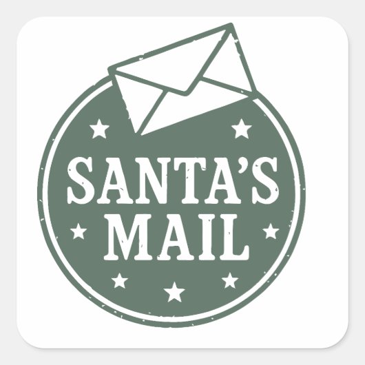 Kerstmis in vintage stijl Noordpool Vierkante Sticker (Voorkant)