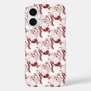 Kerstmis in vintage stijl, retro jolige Kerstman i iPhone 16 Hoesje