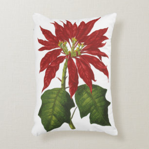 Kerstmis in vintage stijl, rode poinsettia winterp accent kussen