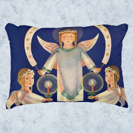 Kerstmis in vintage stijl, Scandinavische Santa Lu Decoratief Kussen