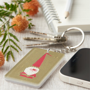 Kerstmis in vintage stijl, schattige Kerstman kabo Sleutelhanger