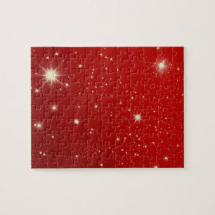 Kerstmis in vintage stijl, schitterende sterren in legpuzzel