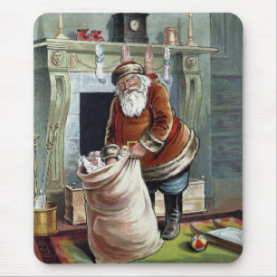 Kerstmis in vintage stijl, Sinterklaas bij de open Muismat