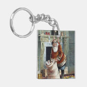 Kerstmis in vintage stijl, Sinterklaas bij de open Sleutelhanger (Voorkant Links)
