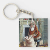 Kerstmis in vintage stijl, Sinterklaas bij de open Sleutelhanger (Voorkant)