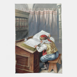 Kerstmis in vintage stijl, Sinterklaas stout of li Theedoek