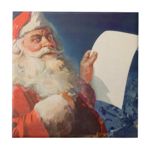 Kerstmis in vintage stijl, Sinterklaas stoute en b Tegeltje