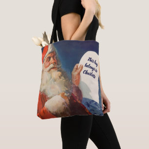 Kerstmis in vintage stijl, Sinterklaas stoute en b Tote Bag