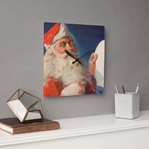 Kerstmis in vintage stijl, Sinterklaas stoute en b Vierkante Klok