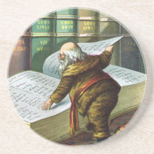 Kerstmis in vintage stijl, Sinterklaas stoute en b Zandsteen Onderzetter