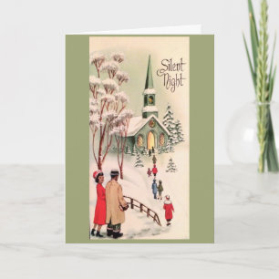 Kerstmis in vintage stijl - Stille Nacht, Kaart