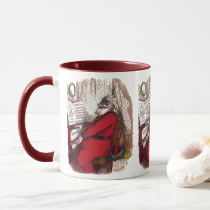 Kerstmis in vintage stijl, Thomas Nast Kerstman Pi Mok