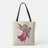 Kerstmis in vintage stijl, Victoriaanse beschermen Tote Bag (Achterkant)