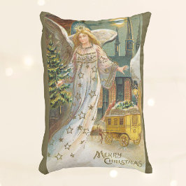 Kerstmis in vintage stijl, Victoriaanse engel met  Accent Kussen