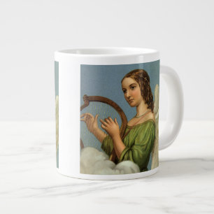 Kerstmis in vintage stijl, Victoriaanse engel met  Grote Koffiekop