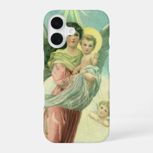 Kerstmis in vintage stijl, Victoriaanse engel met iPhone 16 Hoesje