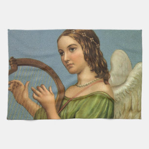 Kerstmis in vintage stijl, Victoriaanse engel met  Theedoek