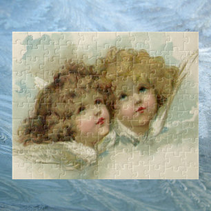 Kerstmis in vintage stijl, Victoriaanse engelen in Legpuzzel