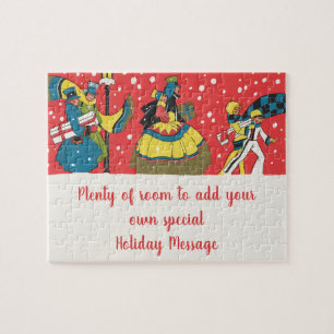 Kerstmis in vintage stijl, Victoriaanse familie Legpuzzel