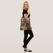 Kerstmis in vintage stijl, Victoriaanse Kerstman K Tote Bag (Op model)
