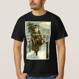 Kerstmis in vintage stijl, Victoriaanse Kerstman m T-shirt