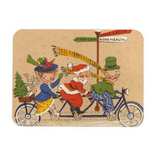 Kerstmis in vintage stijl, Victoriaanse Kerstman o Magneet