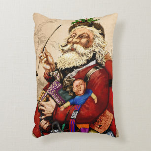 Kerstmis in vintage stijl, Victoriaanse Kerstman P Accent Kussen