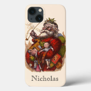 Kerstmis in vintage stijl, Victoriaanse Kerstman P Case-Mate iPhone Case