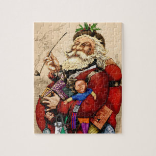 Kerstmis in vintage stijl, Victoriaanse Kerstman P Legpuzzel
