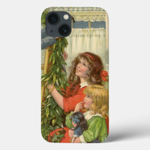 Kerstmis in vintage stijl, Victoriaanse kinderen v iPhone 13 Hoesje