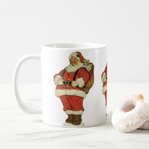 Kerstmis in vintage stijl, Victoriase Kerstman met Koffiemok