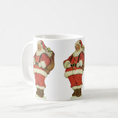 Kerstmis in vintage stijl, Victoriase Kerstman met Koffiemok (Voorkant links)