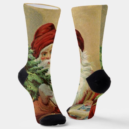 Kerstmis in vintage stijl, Victorië-achtige Kerstm Sokken (Gebogen)