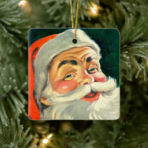 Kerstmis in vintage stijl, vrolijke retro 50'er Si Keramisch Ornament