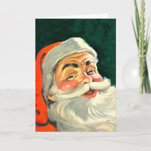 Kerstmis in vintage stijl, vrolijke retro 50's Ker Feestdagen Kaart