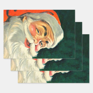 Kerstmis in vintage stijl, vrolijke retro 50's Ker Inpakpapier Vel