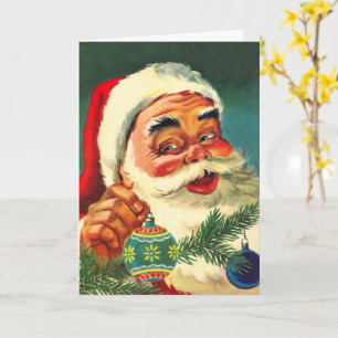 Kerstmis in vintage stijl, vrolijke retro 50's Ker Kaart