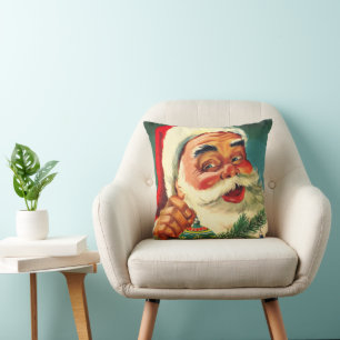 Kerstmis in vintage stijl, vrolijke retro 50's Ker Kussen