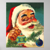 Kerstmis in vintage stijl, vrolijke retro 50's ker poster (Voorkant)