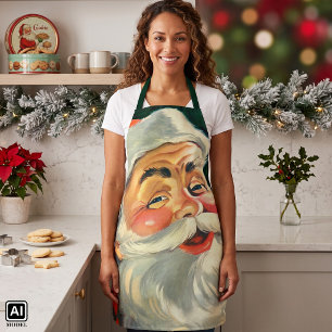Kerstmis in vintage stijl, vrolijke retro 50's ker schort