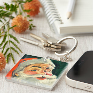 Kerstmis in vintage stijl, vrolijke retro 50's Ker Sleutelhanger