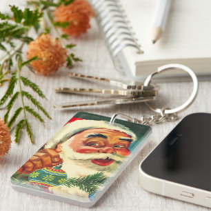 Kerstmis in vintage stijl, vrolijke retro 50's Ker Sleutelhanger