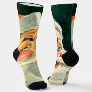 Kerstmis in vintage stijl, vrolijke retro 50's ker sokken