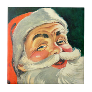 Kerstmis in vintage stijl, vrolijke retro 50's Ker Tegeltje